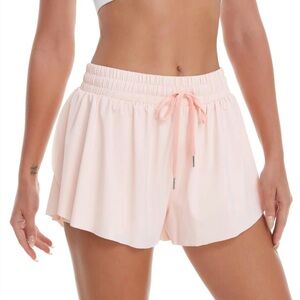 Pink Athletic Shorts with Elastic Waistband